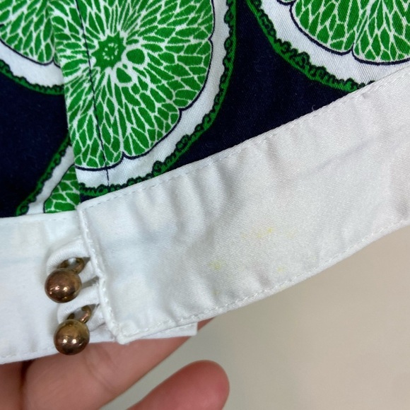 Elizabeth McKay Lime Print Tunic Dress Size 8 Citrus Retro Preppy Resortwear - Picture 10 of 10